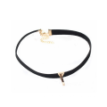 Neueste Design Black Velvet Perlen Halskette, Black Velvet Perle Gold Anhänger Choker Halskette